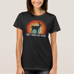 Mannen retro stijl beste herten vader ooit t-shirt
