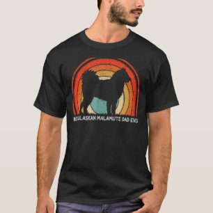 Mannen Retro Style Best Alaskan Malamute Dad ever  T-shirt