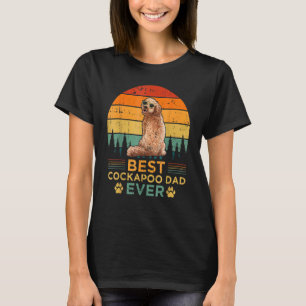 Mannen Retro Style Best Cockapoo Pap Oosters vader T-shirt