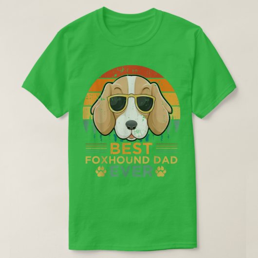 Mannen Retro Style Best Fohound Dad Oosters Da T-shirt (Design voorkant)