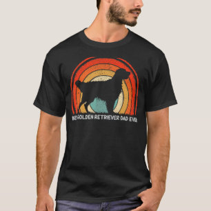 Mannen Retro Style Best Golden Retriever Pap Ooste T-shirt