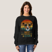 Mannen Retro Style Best Greyhound Pap Ever Vader's Trui (Voorkant volledig)