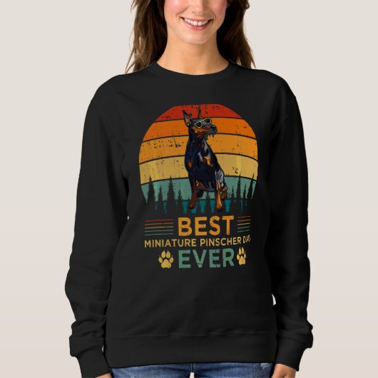 Mannen Retro Style Best Miniature Pinscher Pap ooi Trui (Voorkant)