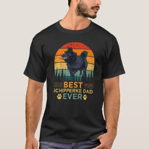 Mannen Retro Style Best Schipperke Pap Ever Vader T-shirt