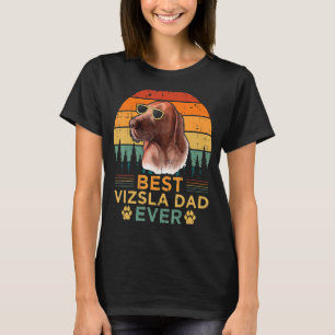 Mannen Retro Style Best Vizsla Dad Oover Vaderdag T-shirt