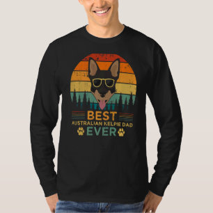 Mannen Retro Style Beste Australische Kelpie Pap o T-shirt