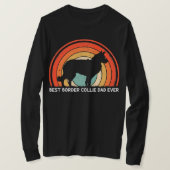 Mannen Retro Style  Beste rand Collie Pa T-shirt (Design voorkant)