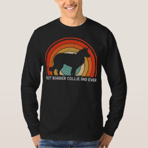 Mannen Retro Style  Beste rand Collie Pa T-shirt