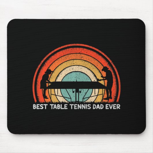 Mannen Retro Style  Beste Tennis Pap Eve Muismat (Voorkant)