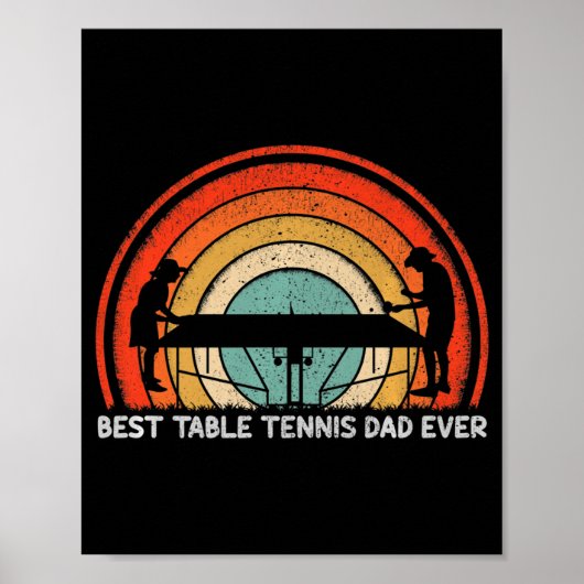 Mannen Retro Style Beste Tennis Pap Eve Poster (Voorkant)