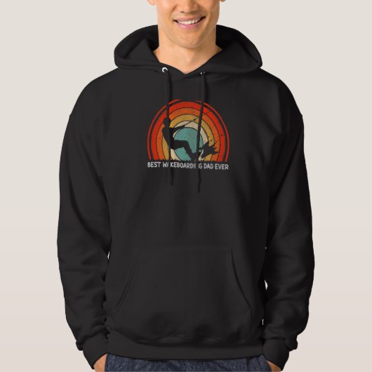 Mannen Retro Style  Beste wakeboarding Pa Eve Hoodie (Voorkant)