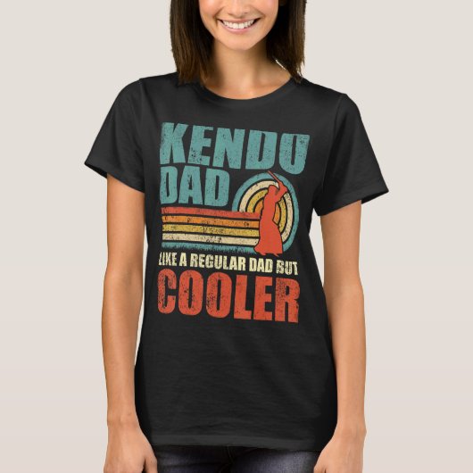 Mannen Retro Style Kendo Dad Vaderdag T-shirt (Voorkant)