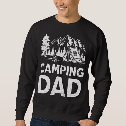 Mannen Retro Style Mountain Camp vader vader Trui (Voorkant)