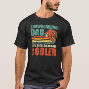 Mannen Retro Style Snowboarding Dad's T-shirt