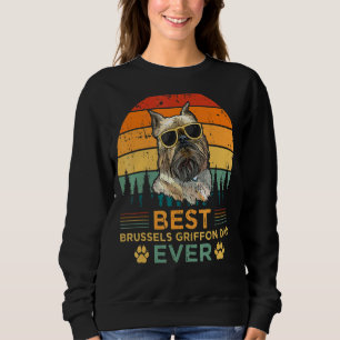 Mannen Retro Sunset Best Brussels Griffon Da Trui