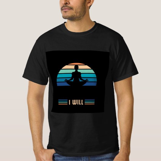 mannen retro sunset positieve quote Tshirt (Voorkant)