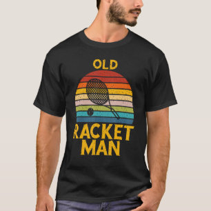 Mannen Retro Tennis Lover Old Racket man Tennis Pl T-shirt