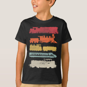 Mannen Retro Treinen Liefhebbers Vintage Spoorweg T-shirt