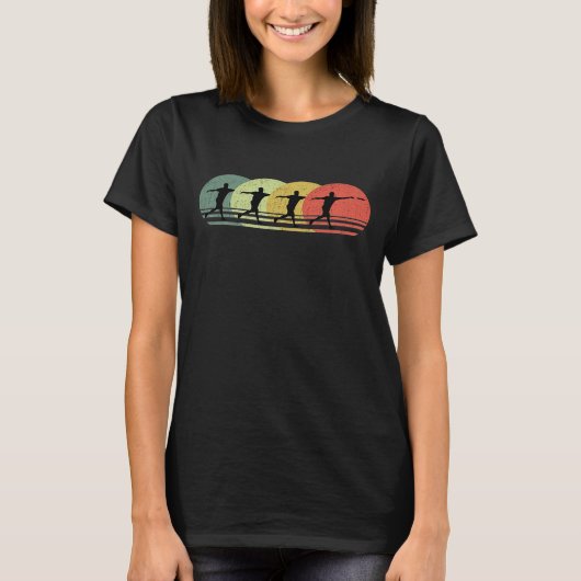 Mannen Retro Ultimate Frisbee Disk Golf T-shirt (Voorkant)