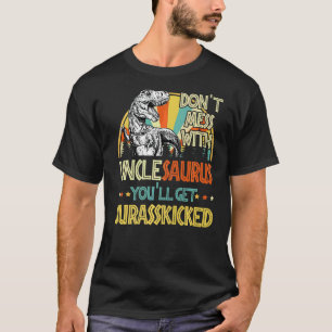 Mannen retro unclesaurus dinosaurus rex  vader t-shirt