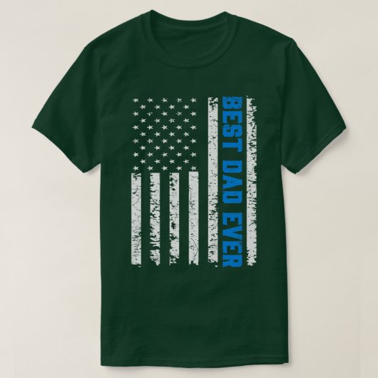 Mannen Retro US Best Dad op 4 juli vaders D T-shirt (Design voorkant)