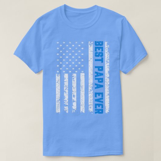 Mannen retro US Best Papa op 4 juli T-shirt (Design voorkant)