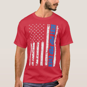 Mannen Retro US Best Pop Pop op 4 juli vader T-shirt
