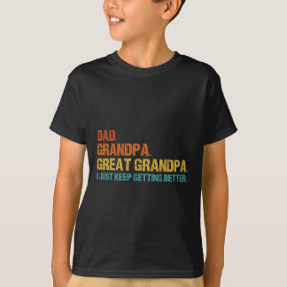Mannen Retro Vader Opa Opa Vaderdag F T-shirt