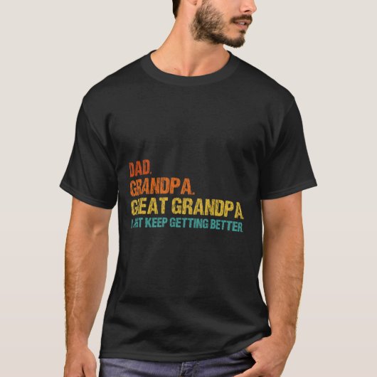 Mannen Retro Vader Opa Oudoom Vaderdag F T-shirt (Voorkant)