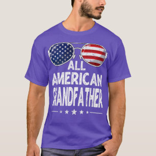 Mannen Retro Vaderdag Alle Amerikaanse grootvader T-shirt