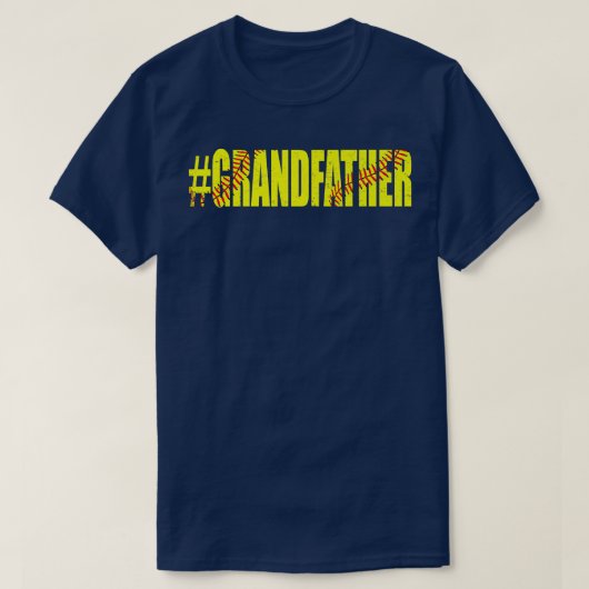 Mannen Retro Vaderdag Softball Grandfather Softb T-shirt (Design voorkant)
