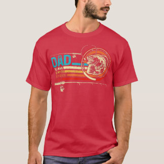 Mannen Retro Vist pap vaderdag T-shirt