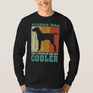 Mannen retro Vizsla pa als een gewone vader. T-shirt