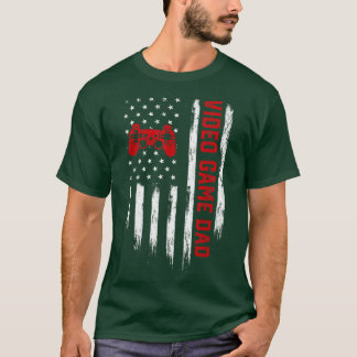 Mannen Retro  VS Amerikaanse vlag Video Game Da T-shirt