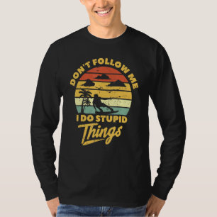 Mannen Retro Wakeboard Water Sport T-shirt