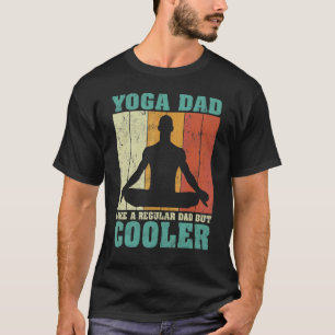 Mannen Retro Yoga papa als een gewone pap T-shirt