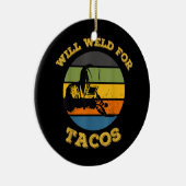 Mannen retro zal lassen voor Tacos Funny Welder Keramisch Ornament (Rechts)