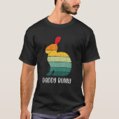 Mannen retrofamilie Pasen Bunny Mannen Pap Papa Pa T-shirt (Voorkant)