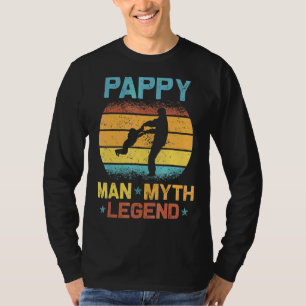 Mannen retroflector plakt het Man de mythe de lege T-shirt