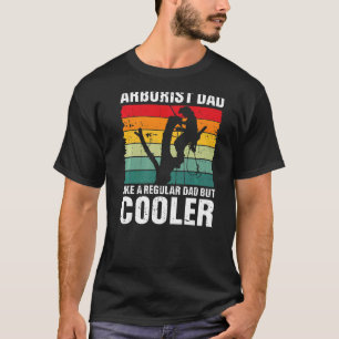 Mannen retrokunstenaar pa Lumberjack Tree Cutter L T-shirt