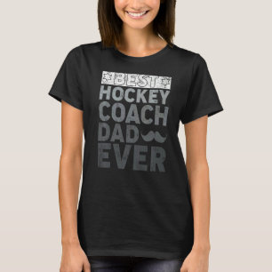 Mannen Retrostijl Best Hockey Coach Pap Oog Hockey T-shirt
