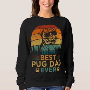 Mannen Retrostijl Best Pug Pap Ooster Vader Trui