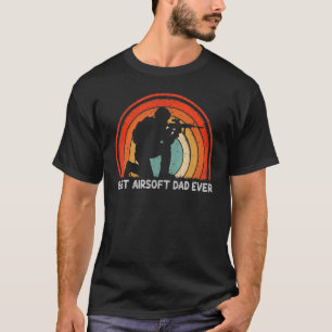 Mannen Retrostijl Beste Airsoft Papa ooit Vet T-shirt