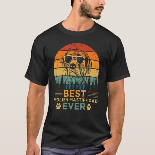 Mannen Retrostijl Beste Engelse imbeciele pap ooit T-shirt (Voorkant)