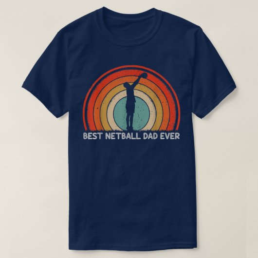 Mannen Retrostijl  Beste netball Pap ooit vet T-shirt (Design voorkant)