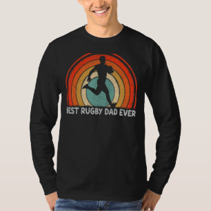 Mannen Retrostijl  Beste Rugby papa ooit voor de p T-shirt