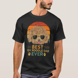 Mannen Retrostijl Beste Speelgoed Poodle Papa Oog T-shirt