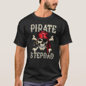 Mannen Retrostijl Skeleton Pirate Stepdad Fat T-shirt (Voorkant)