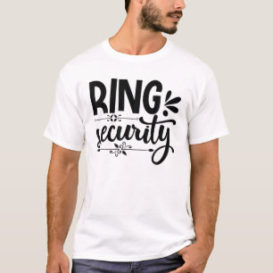 Mannen Ring Security Verloving Wedding Matching Ba T-shirt