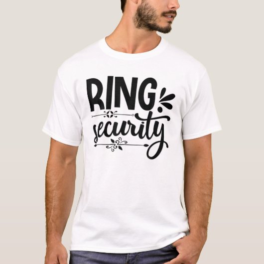 Mannen Ring Security Verloving Wedding Matching Ba T-shirt (Voorkant)